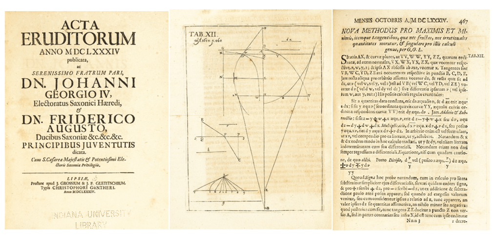 Acta Eruditorum of 1684 containing one of Leibniz' early papers on the calculus.
