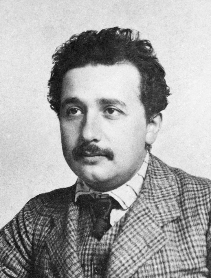 Photo of Einstein around 1905 during his Annis Mirabalis.