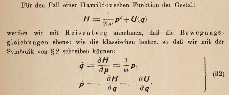 Born Hamiltonian and Hamilton's equations