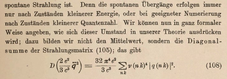 Max Born quantum transition amplitude from matrix elements