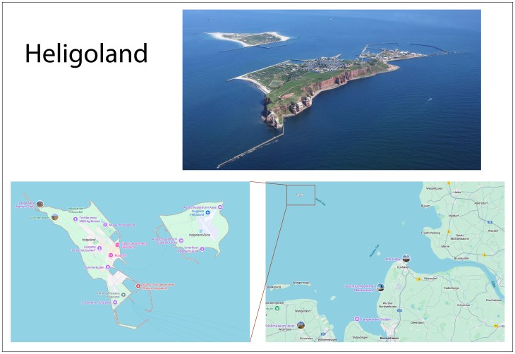 Map of Heligoland, Germany