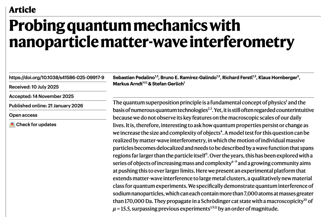 Largest Schrödinger's Cat