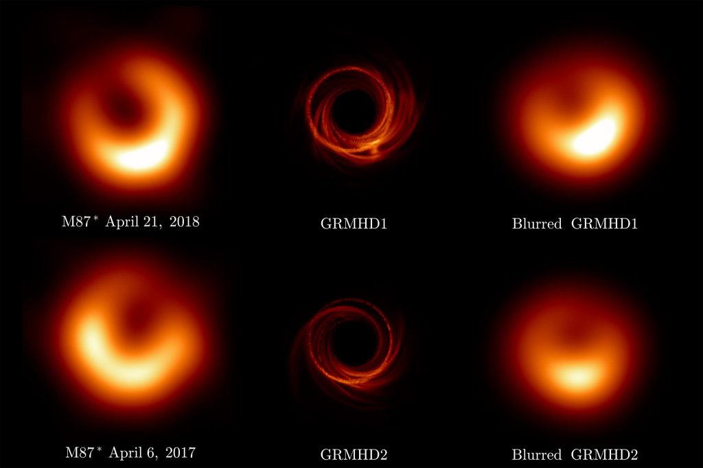 Event Horizon Telescope (EHT) images of a black hole