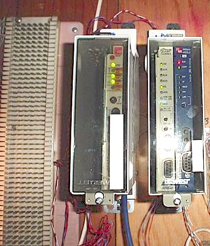 Photo of a cabinet with the T1-Carrier technology for multiplexing phone calls.